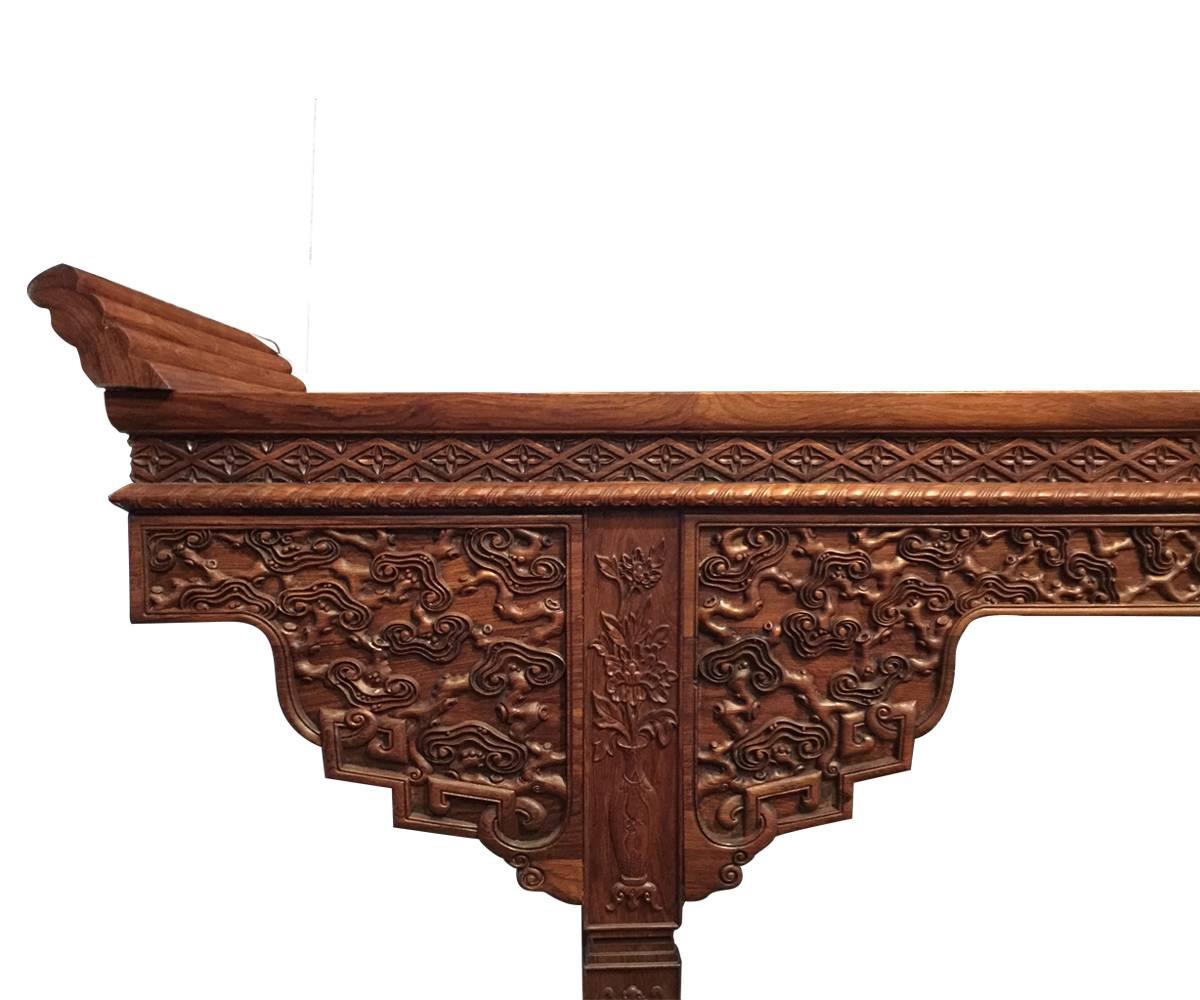 Chinese Export Impressive Large Chinese Huanghuali Altar Table