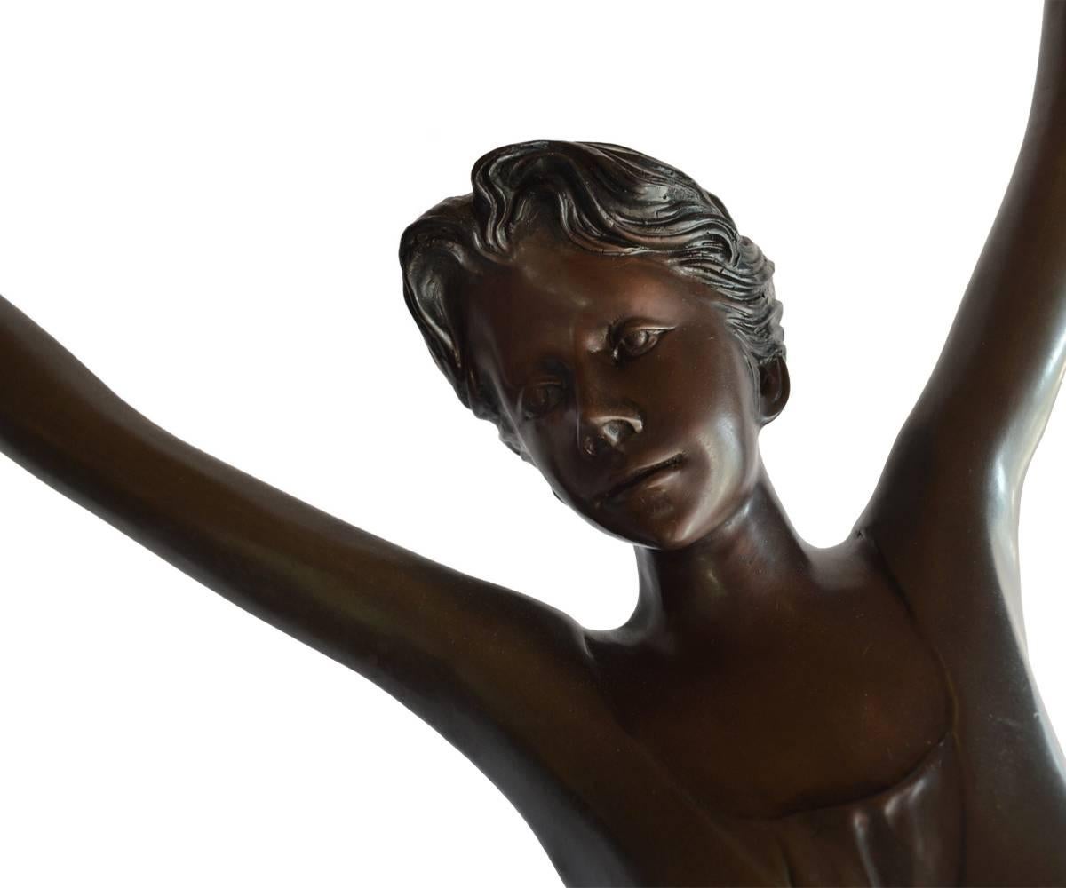bronze ballerina statue