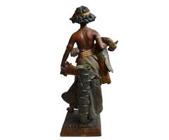 Early 20th Century Terracotta Partially Nude Female in the Orientalism Style