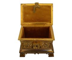 Antique Gilt Bronze Gothic Style Lidded Box