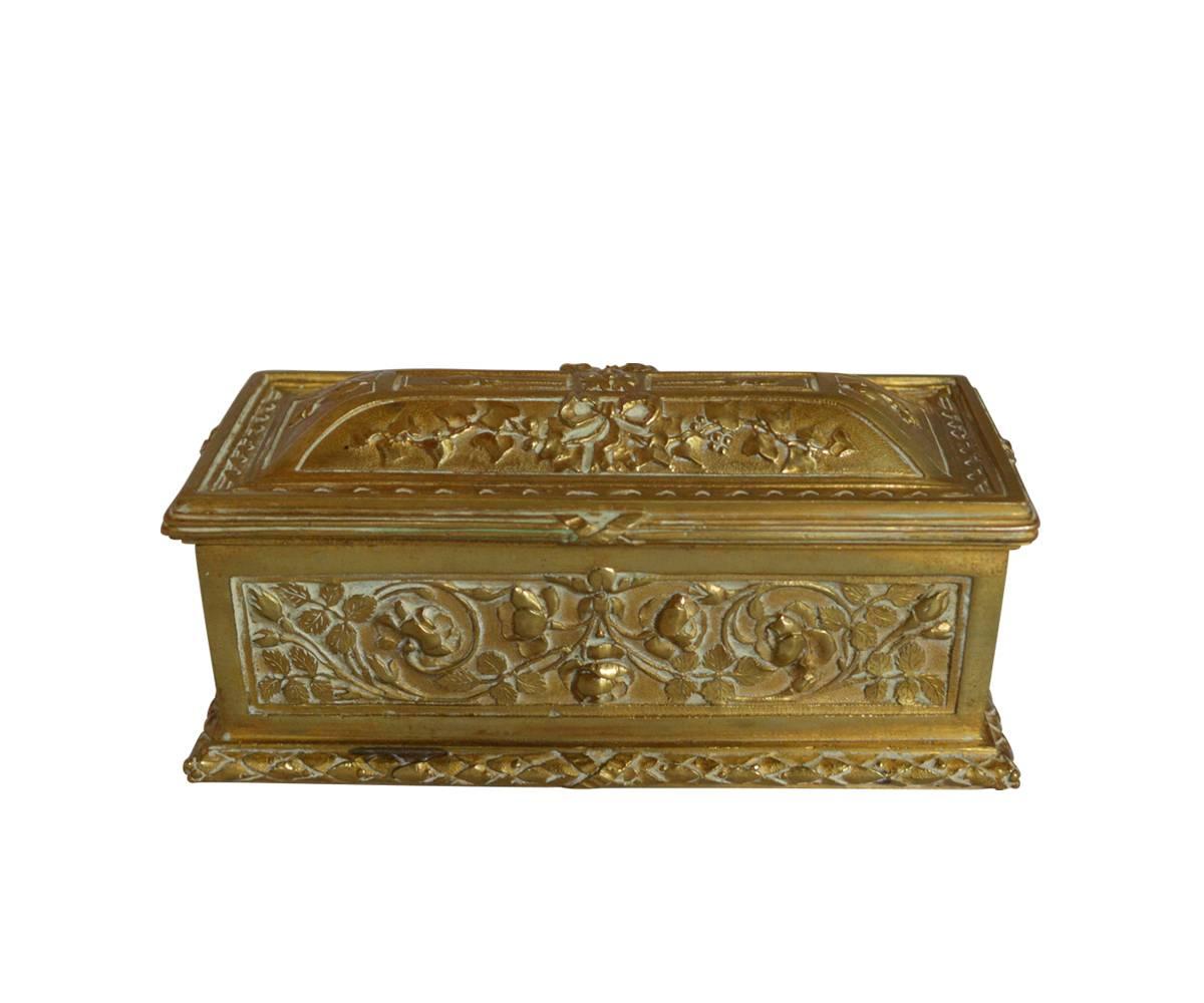 Louis XIV Complete Antique desk set made of gilt bronze
