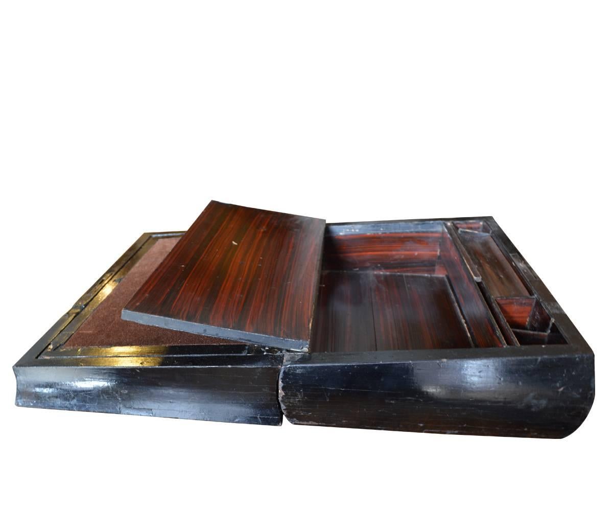 Other Antique Lap Desk with Ebony Wood Inlay