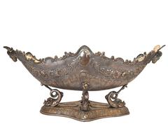 Antique Large Silver Plated Centerpiece Bowl