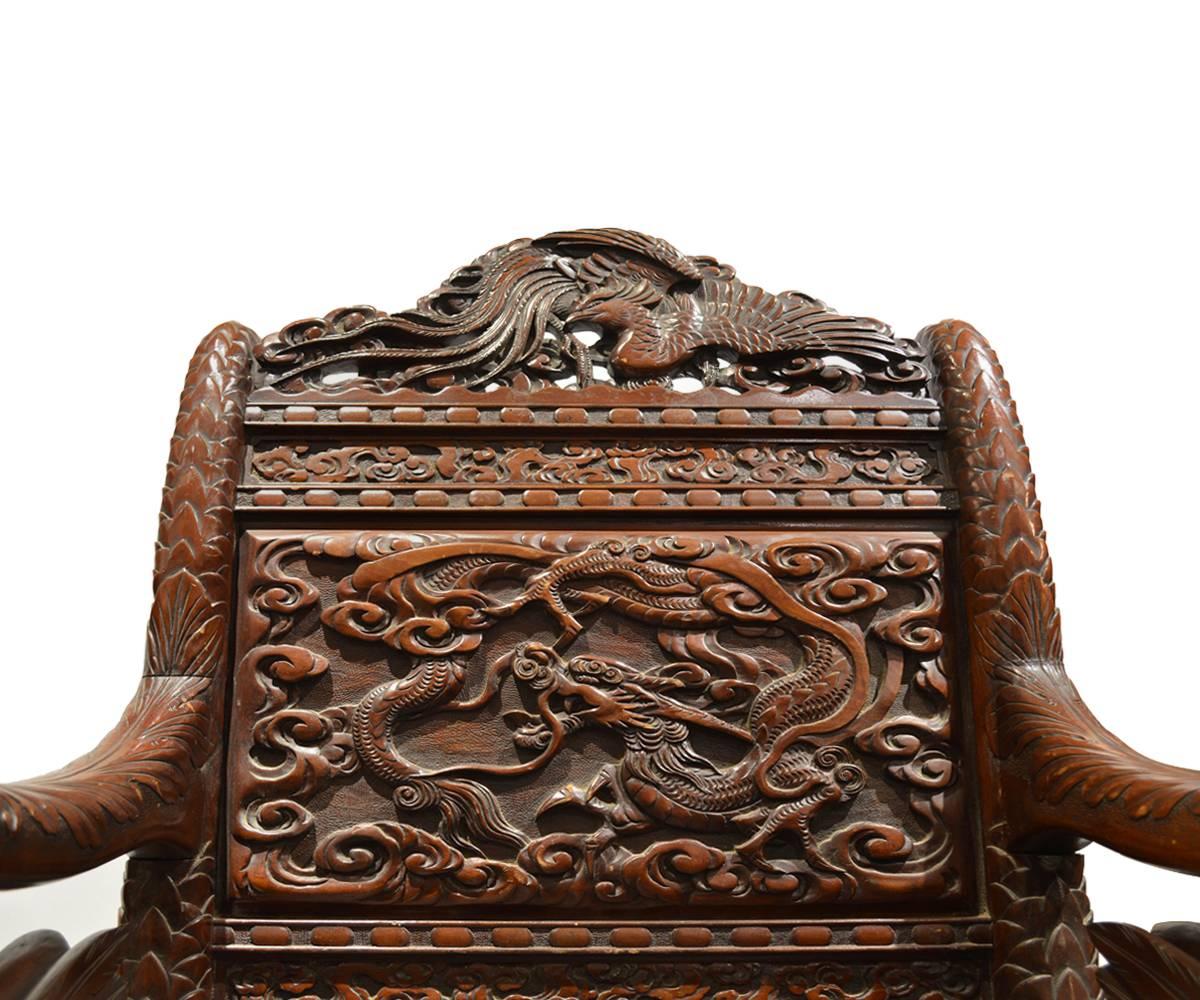carved dragon chair