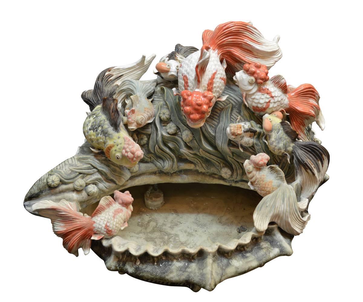 ceramic fish fountain