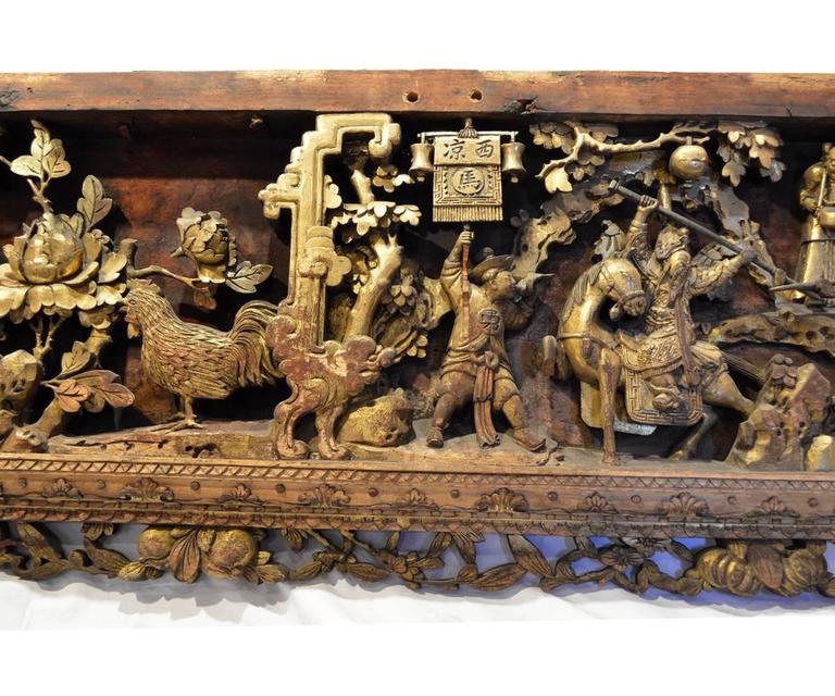 Antique Chinese Carved And Lacquered Gilt Panel At 1stdibs Chinese Export Antique Carved And Lacquered Gilt Panel For