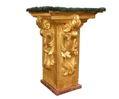 18th Century Gold Gilt Hand-Carved Wall Shelf/Wall Sconce