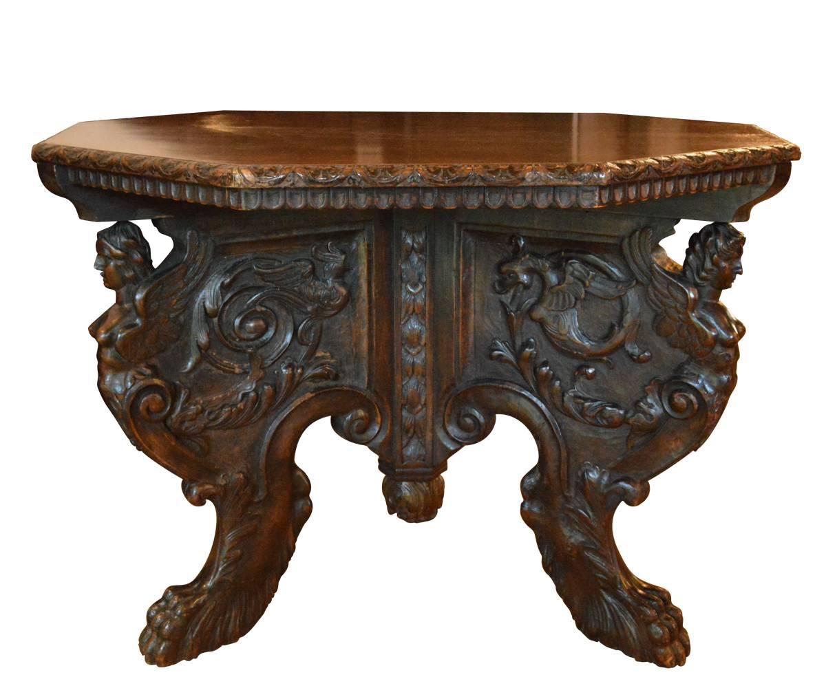 antique carved table