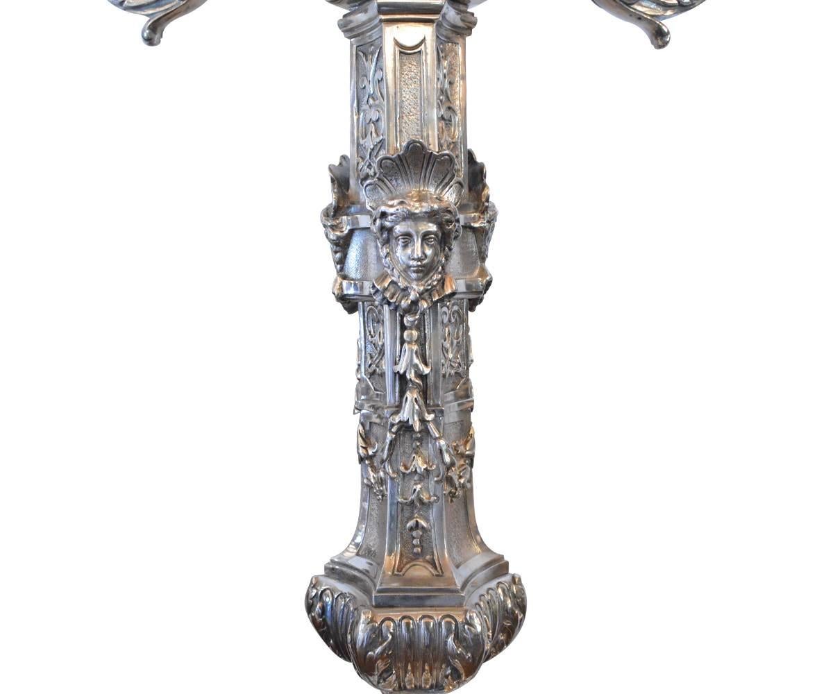 10 arm silver candelabra