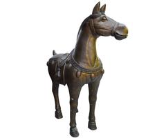 Pair of Massive Tang-Style Bronze Horses