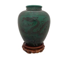 Chinese Yuan-Style Green Glazed Pottery Jar