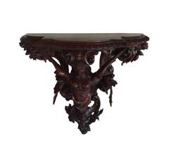 Antique, 19th Century Carved French Large Walnut Wall Shelf or Sconce