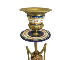 Antique Jeweled Sevres Ormolu Candlesticks