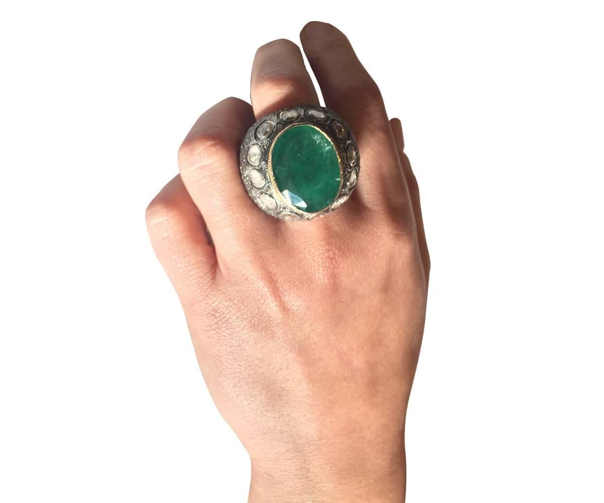 Other Huge Emerald and Diamond Ring