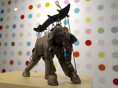 19th Century Vintage Antique Italian Elephant Marionette Puppet