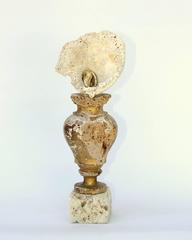 Decorated 18th Century Italian Gold Leaf Distressed Church Vase / Art Accessory