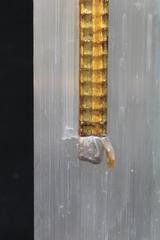 Selenite Log Decorated with 18th Century Italian Gold Leaf Fragment, Accessory