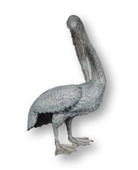 Pair of Lifesize Vintage Bronze Pelican Statues