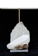 Fishtail Selenite Lamp on Lucite Base
