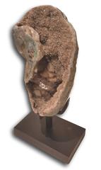 South American Agate Geode with Custom Steel Base or Art Accessory