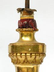 Decorated 18th Century Gold Leaf Candlestick