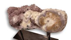 Natural Specimen of Amethyst Crystal Cluster with Base or Art Accessory