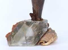 18th Century Decorated Italian Painted Candlestick / Art Accessory