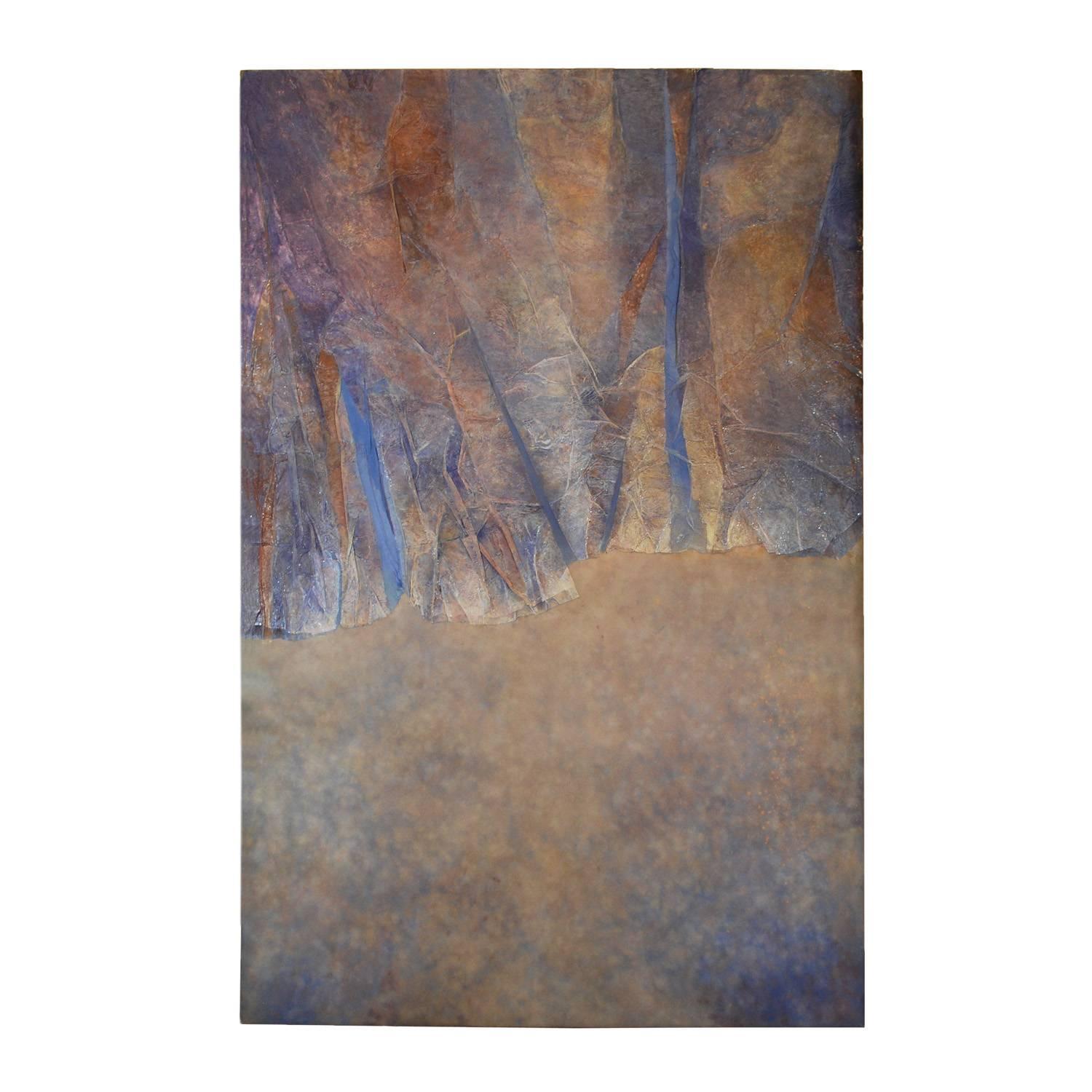 Großes abstraktes Gemälde in Mischtechnik auf Leinwand, V. Simons, ca. 1985 im Angebot