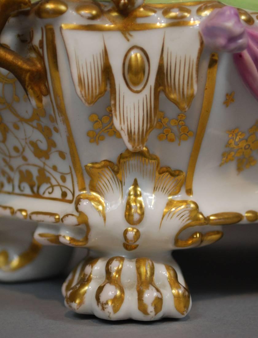 Old Paris Porcelain Jewelry Box Casket Bisque Parian Sculpture Rare For Sale 1