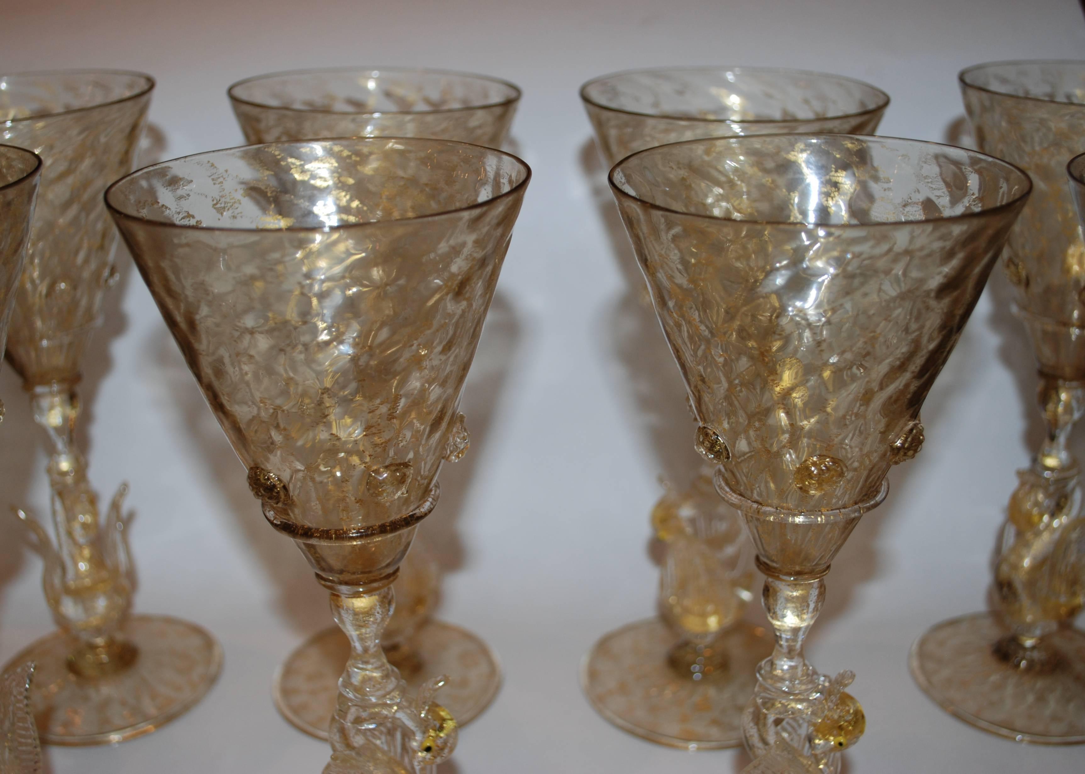 venetian glass stemware
