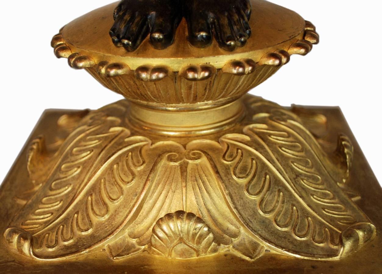 Antique French Empire Ormolu Gilt Bronze Candelabra by Rabiat, circa 1805 1