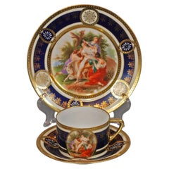 Set for 16 Royal Vienna Style Coffee Tea Dessert Service, circa 1930