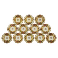 Set of 10 Dresden Ambrosius Lamm Dessert Salad Plates Hand Painted Vintage