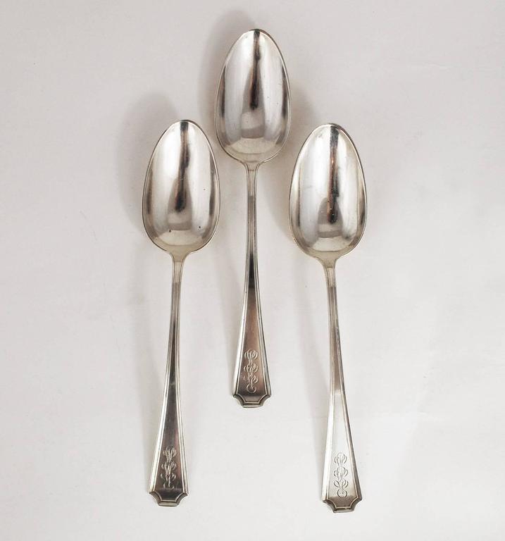 Gorham Sterling Silver Vintage Flatware Fairfax Pattern, circa 1934 at