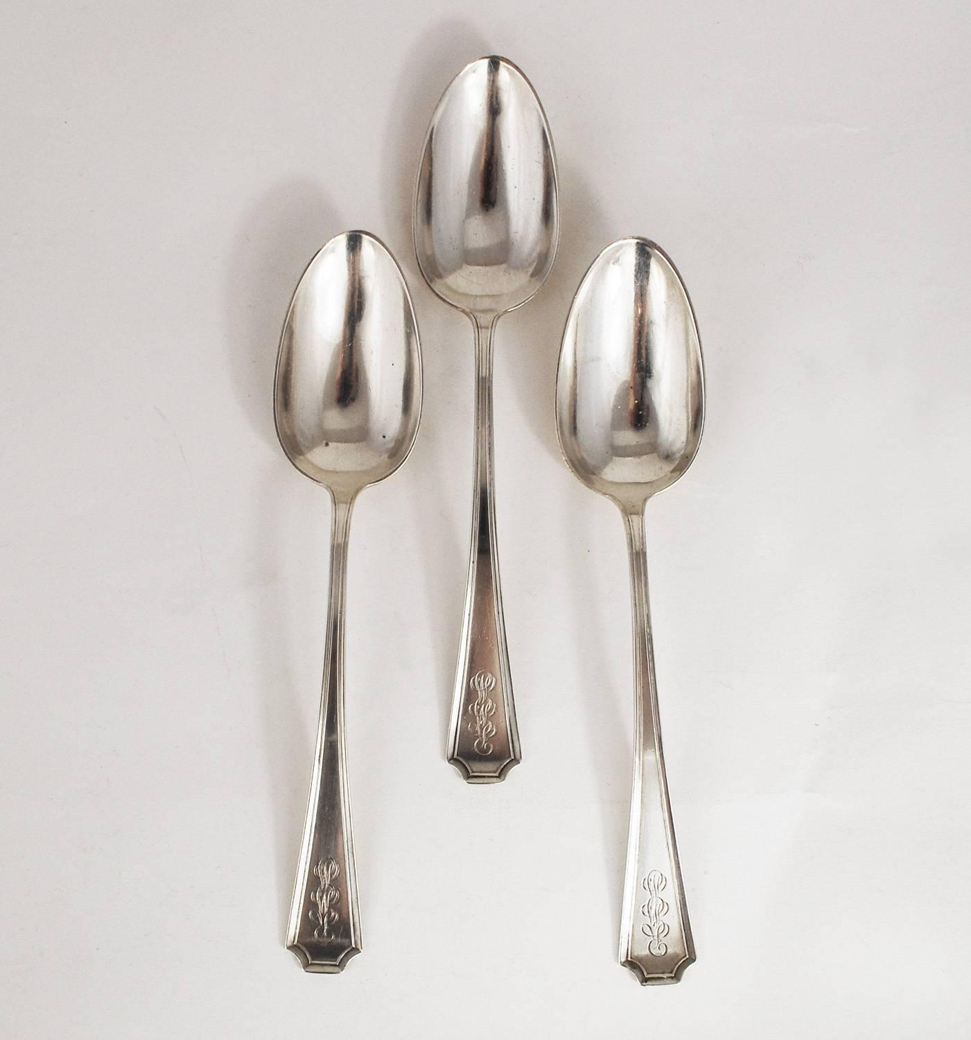 Gorham Sterling Silver Vintage Flatware Fairfax Pattern, circa 1934 at