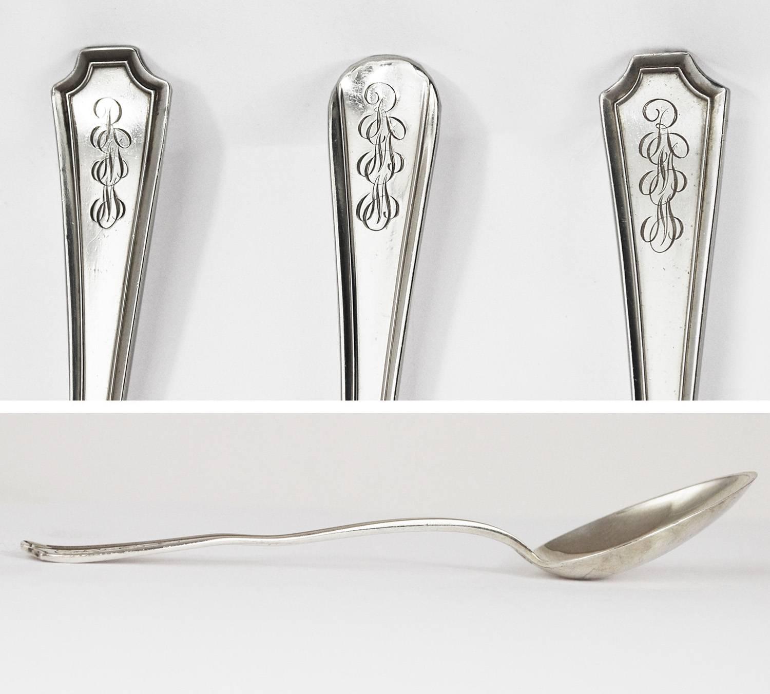 Gorham Sterling Silver Vintage Flatware Fairfax Pattern, circa 1934 at