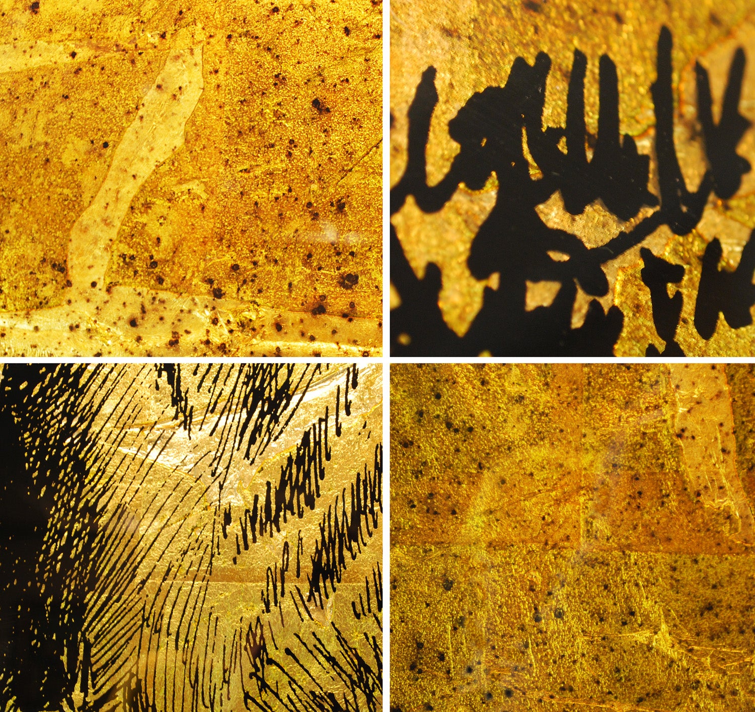 Horse Painting On Glass Gold Silver Leaf Jack White Circa 1970