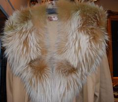 Vintage Fendi Coat, Italy Fox Fur Collar and Treatment
