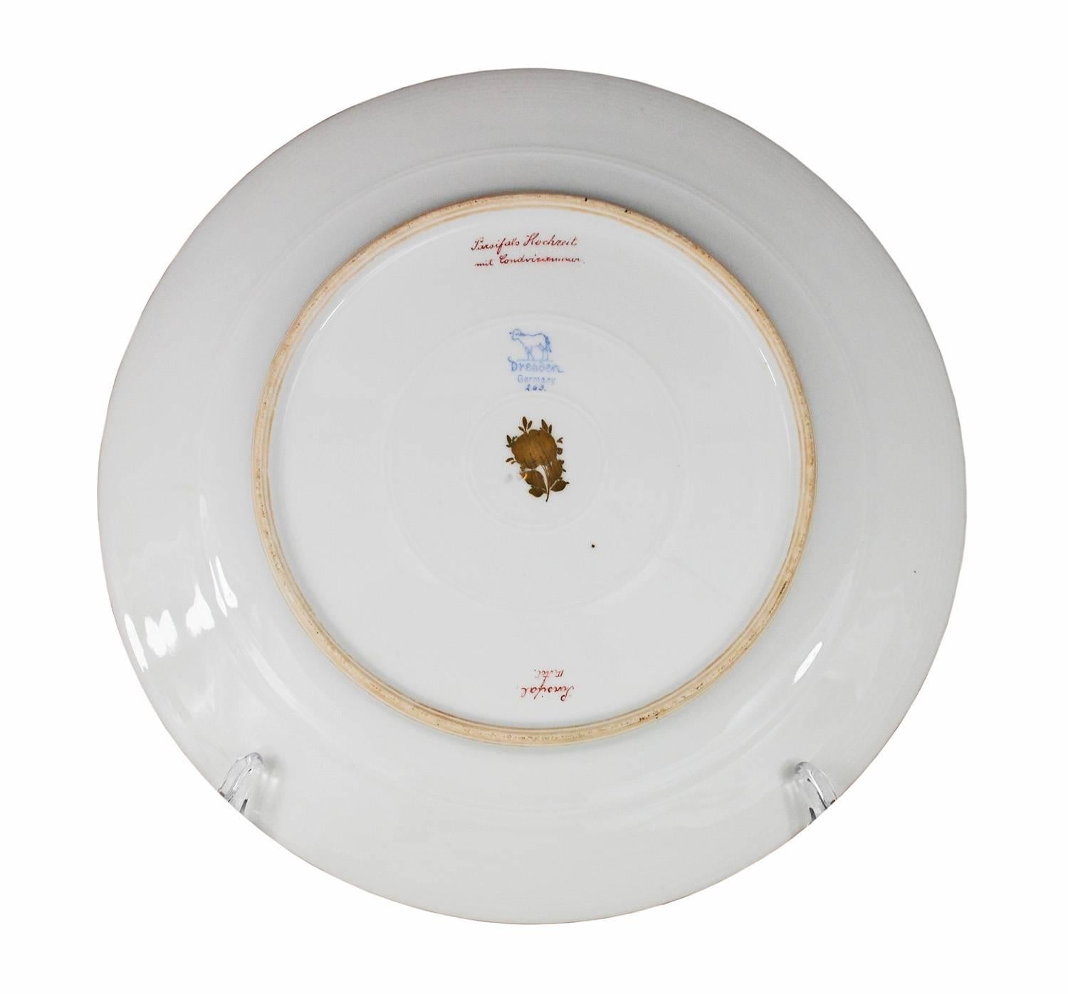 Ambrosius Lamm Dresden Opera Plates Cabinet Dinner Vintage, Set of 12 1