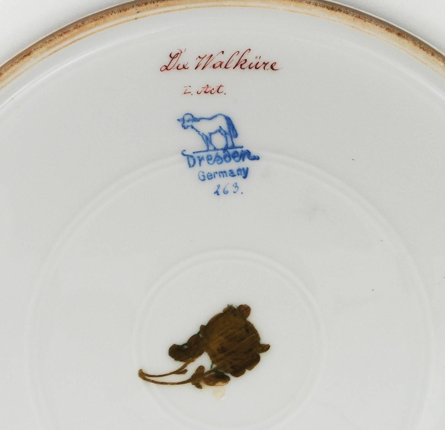 Ambrosius Lamm Dresden Opera Plates Cabinet Dinner Vintage, Set of 12 2