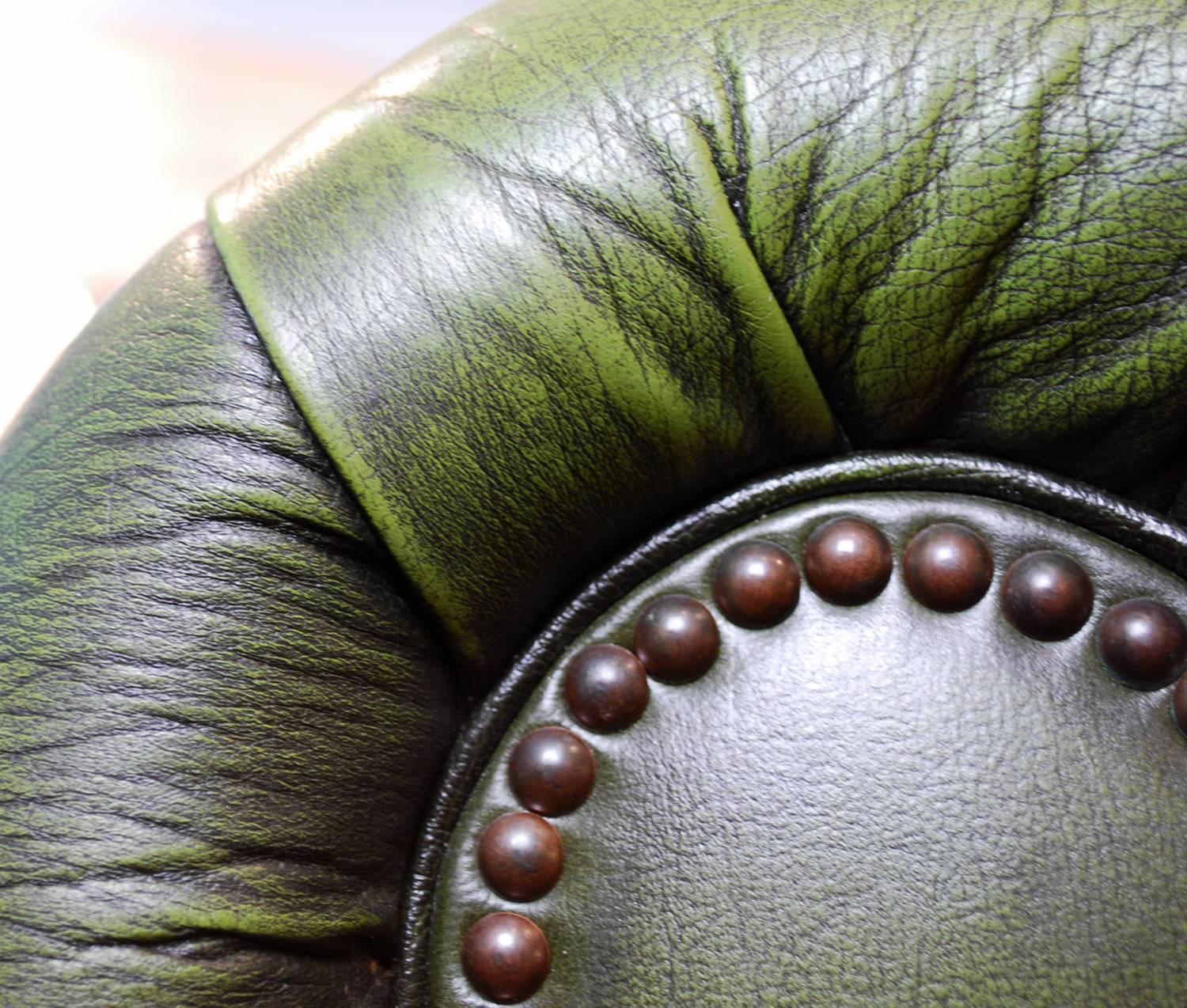 chesterfield armchair green