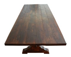 Trestle Dining Table Teakwood Rustic Antique Style