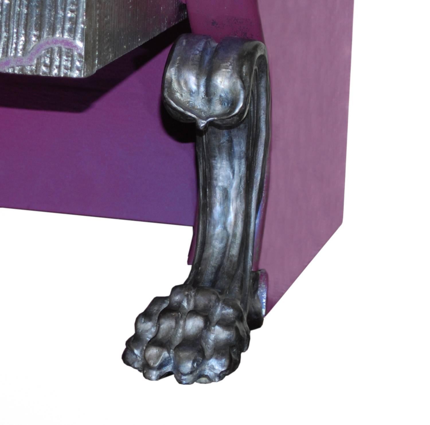 Carlo Rampazzi Italian Large Cabinet Purple Silver Modern Siglo XXI y contemporáneo en venta