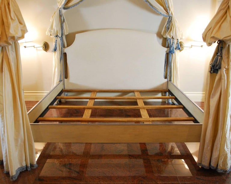 Custom Canopy Bed King Size Frame Silk Drapery For At 1stdibs Custom Canopy Bed King Size Frame Silk Drapery For 3