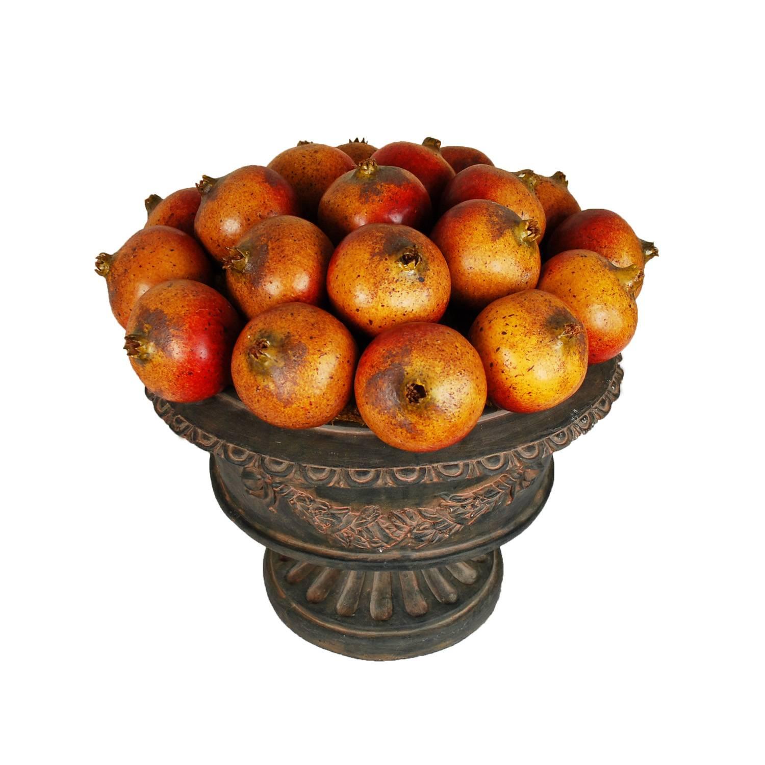 Composizione di frutta Centrotavola Vaso Ciotola Melograni In condizioni buone in vendita a Austin, TX