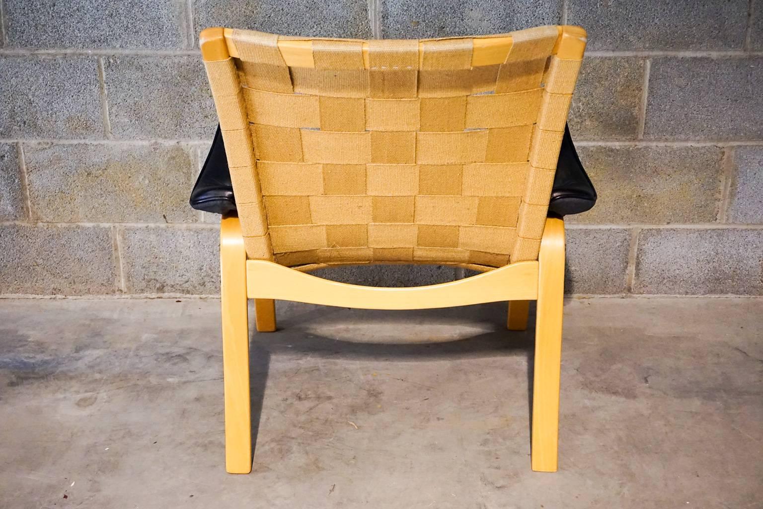 Mid-Century Swedish Lounge Chair Designed by G. A. Berg In Good Condition In Nashville, TN