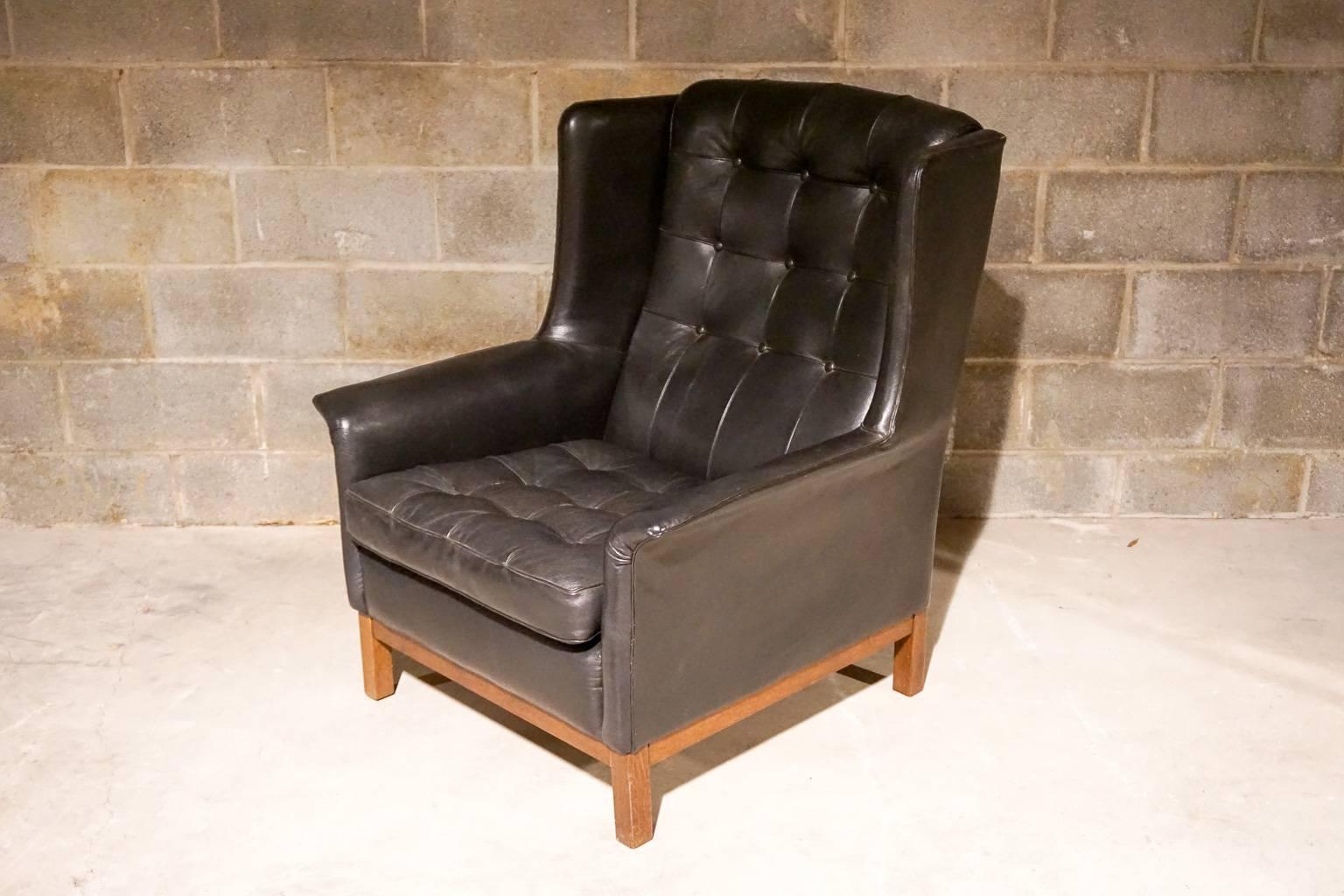 Late 20th Century Arne Norell Lounge Chair with Foot Stool