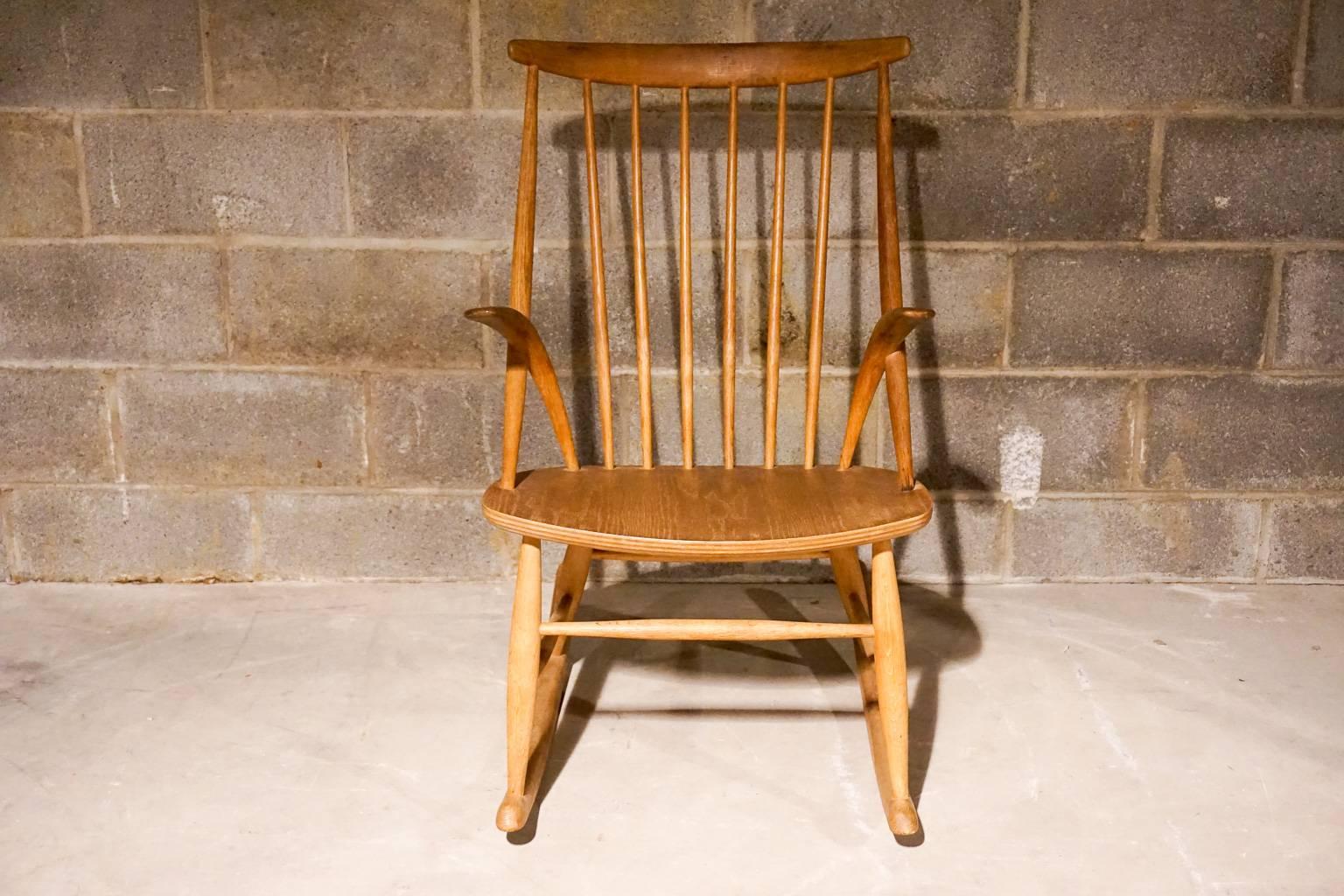 Danish Illum Wikkelso Rocking Chair