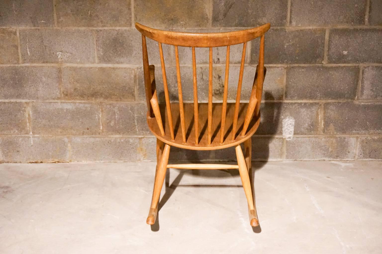 Mid-20th Century Illum Wikkelso Rocking Chair