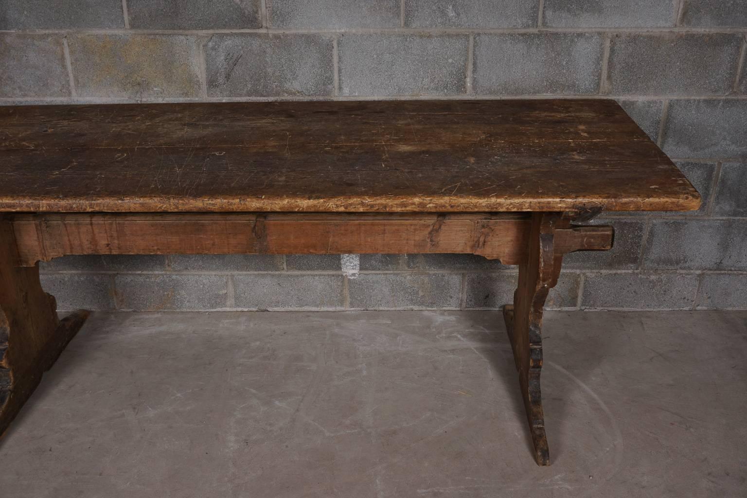 Primitive Early 19th Century Dining Table from Sweden